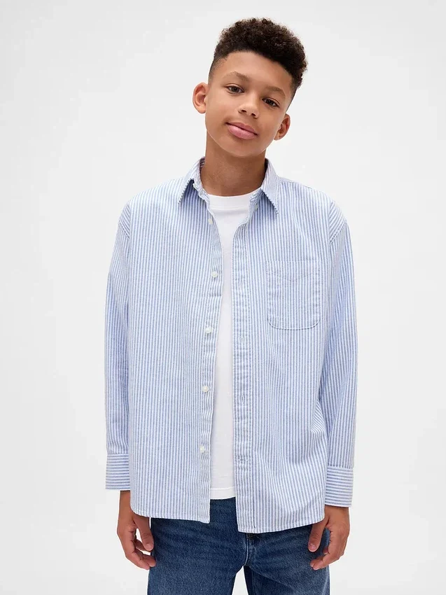 Chemise Oxford décontractée pour enfants