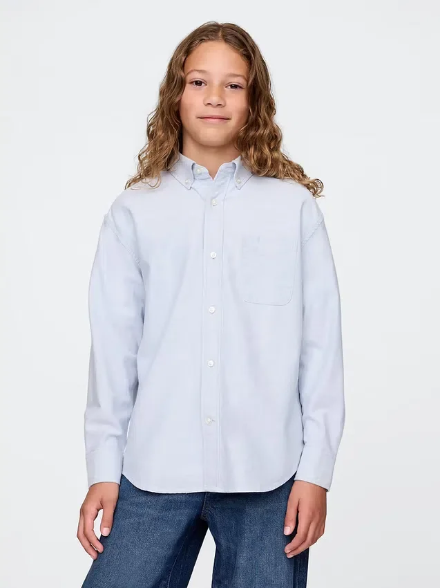 Chemise Oxford décontractée pour enfants
