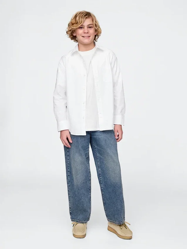 Chemise Oxford décontractée pour enfants
