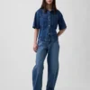 Chemise à poches en denim ultra-doux