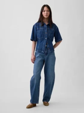Chemise à poches en denim ultra-doux