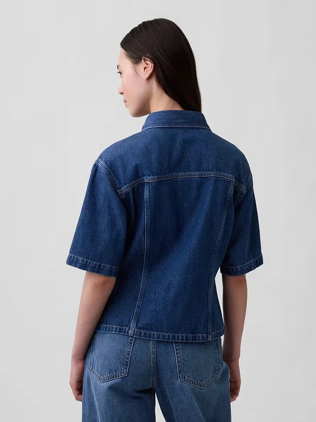 Chemise à poches en denim ultra-doux