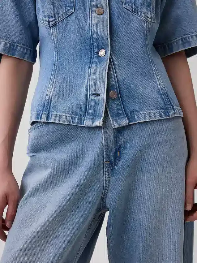 Chemise à poches en denim ultra-doux