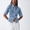 Chemise à poches en denim ultra-doux