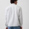 Chemise à rayures Dobby, coupe décontractée et ourlet droit