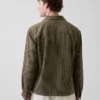 Chemise à rayures Dobby, coupe décontractée et ourlet droit