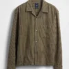 Chemise à rayures Dobby, coupe décontractée et ourlet droit
