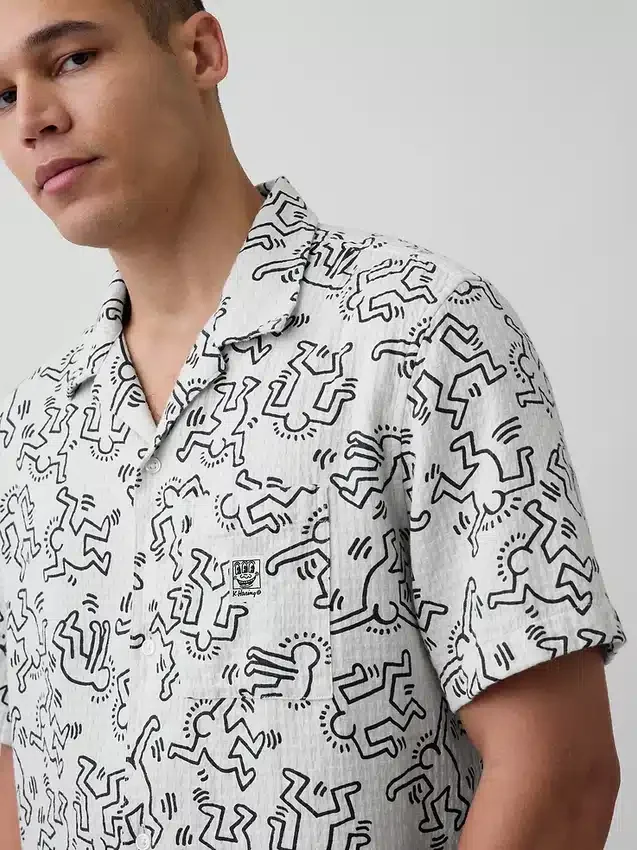 Chemise texturée Keith Haring