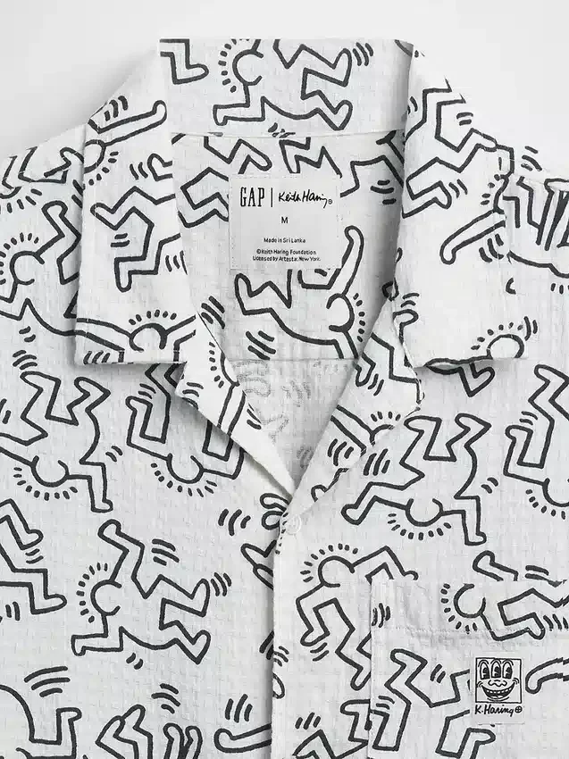 Chemise texturée Keith Haring