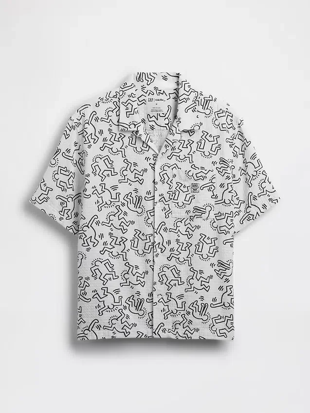 Chemise texturée Keith Haring