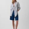 Chemise tunique oversize en mélange de lin