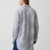 Chemise tunique oversize en mélange de lin