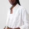 Chemise tunique oversize en mélange de lin