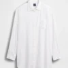 Chemise tunique oversize en mélange de lin