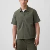 Chemise utilitaire ample à ourlet droit