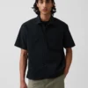 Chemise utilitaire ample à ourlet droit