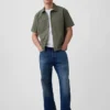 Chemise utilitaire ample à ourlet droit