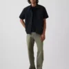 Chemise utilitaire ample à ourlet droit