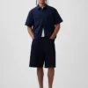 Chemise utilitaire ample à ourlet droit