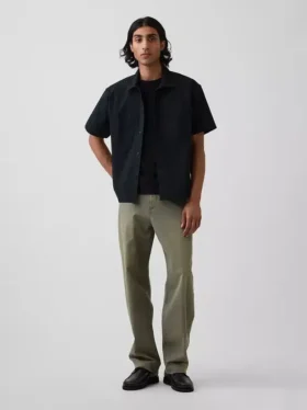 Chemise utilitaire ample à ourlet droit
