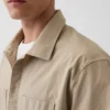 Chemise utilitaire ample à ourlet droit