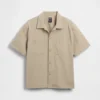 Chemise utilitaire ample à ourlet droit