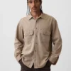 Chemise utilitaire décontractée en denim ultra-doux