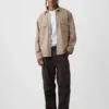 Chemise utilitaire décontractée en denim ultra-doux