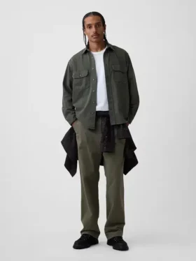 Chemise utilitaire décontractée en denim ultra-doux