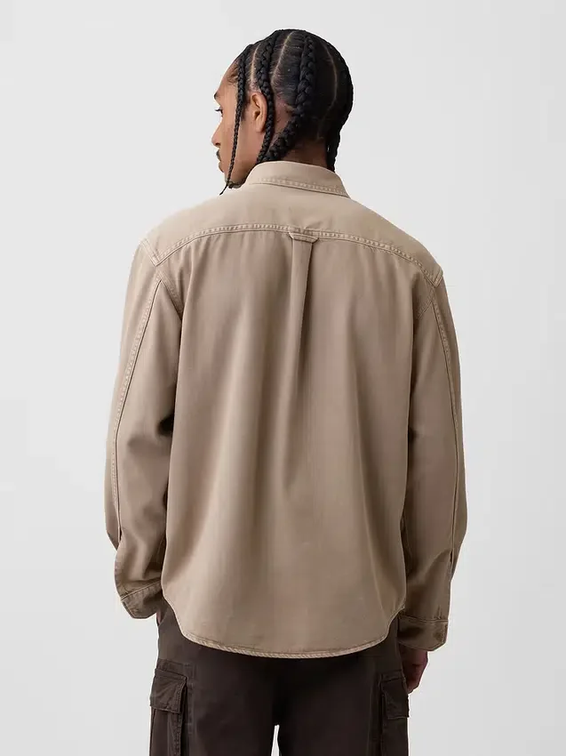Chemise utilitaire décontractée en denim ultra-doux