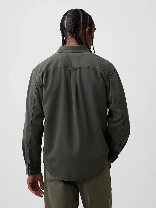 Chemise utilitaire décontractée en denim ultra-doux
