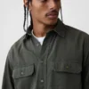 Chemise utilitaire décontractée en denim ultra-doux