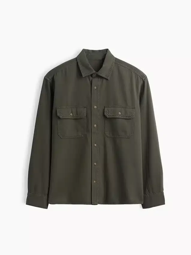 Chemise utilitaire décontractée en denim ultra-doux