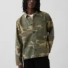 Chemise utilitaire en toile de denim camouflage