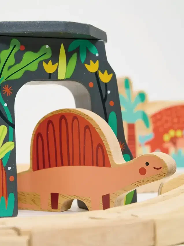 Circuit de train « Lost World » sur le thème des dinosaures
