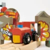 Circuit de train sur le thème de la mine d’or