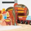 Circuit de train sur le thème de la mine d’or
