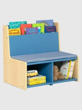 Coin lecture pour tout-petits avec banc rembourré