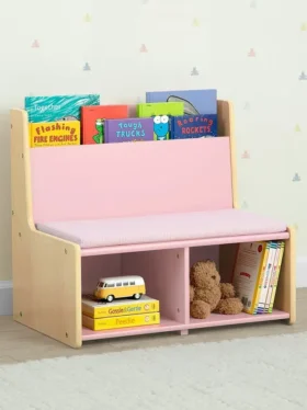 Coin lecture pour tout-petits avec banc rembourré