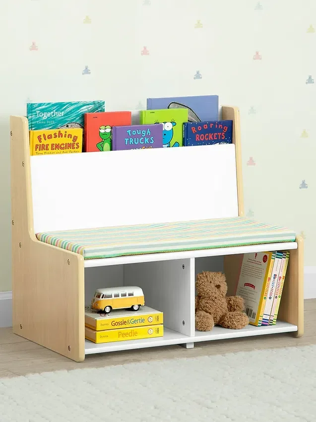 Coin lecture pour tout-petits avec banc rembourré