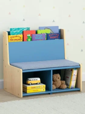 Coin lecture pour tout-petits avec banc rembourré