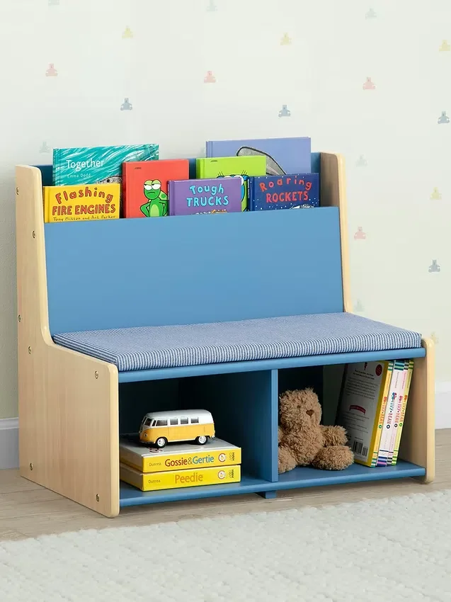Coin lecture pour tout-petits avec banc rembourré