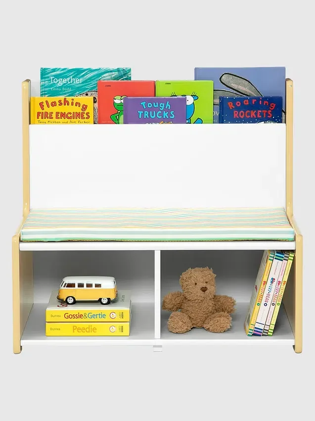 Coin lecture pour tout-petits avec banc rembourré