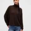 Col roulé oversize en pointelle