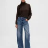 Col roulé oversize en pointelle