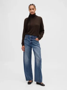 Col roulé oversize en pointelle