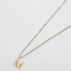 Collier Admiral Row avec initiale délicate en or
