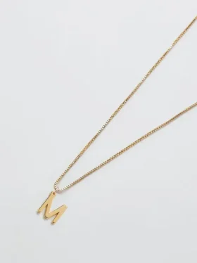 Collier Admiral Row avec initiale délicate en or