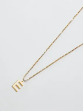 Collier Admiral Row avec initiale délicate en or