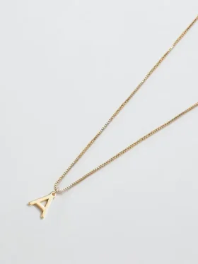 Collier Admiral Row avec initiale délicate en or
